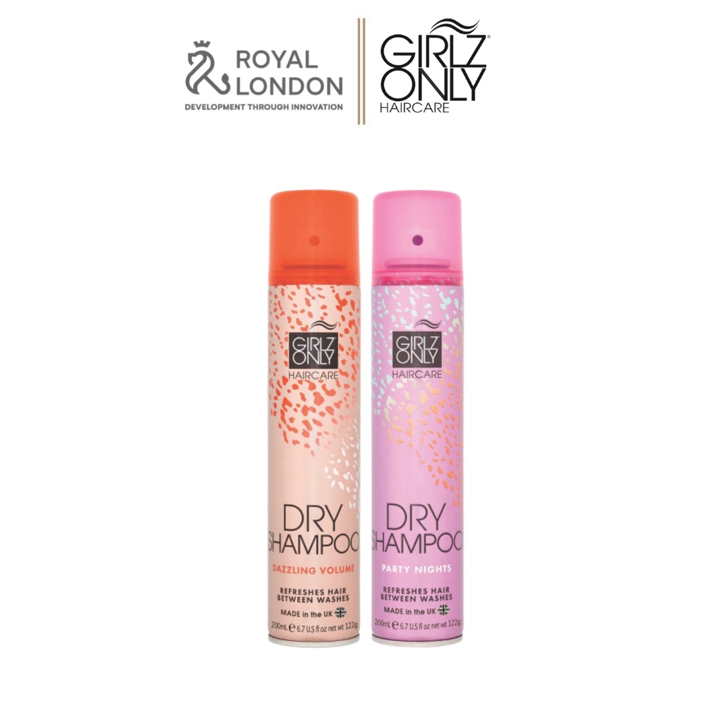Combo 2 Dầu Gội Khô Dry Shampoo Girlz Only Best-seller Dazzling Volume &amp; Girlz Only Party Nights
