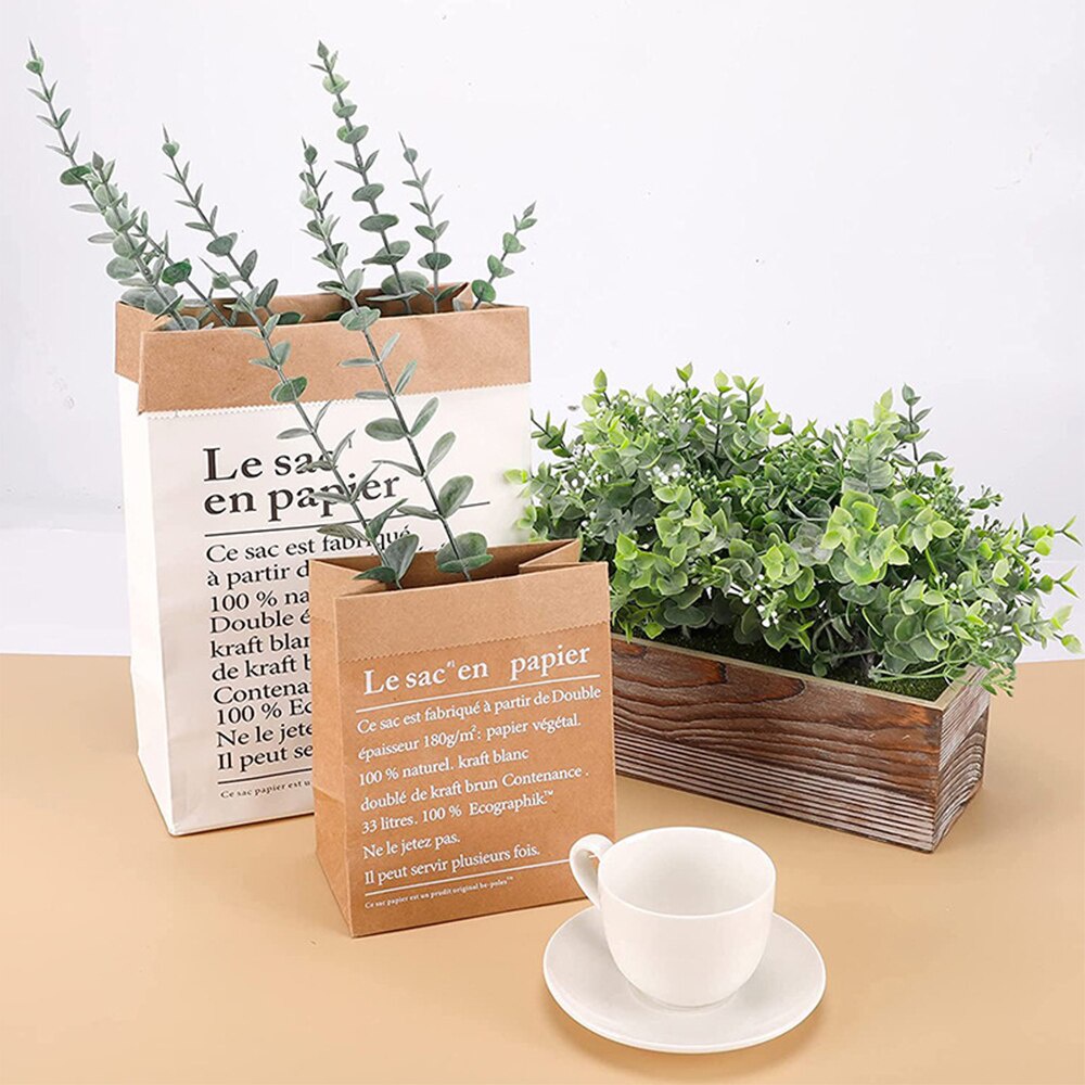 Set 10 cành lá khuynh diệp nhân tạo bằng nhựa dùng để trang trí nội thất