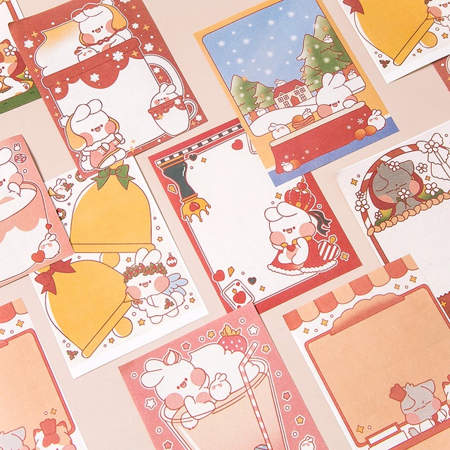 Giấy Nhớ Note Pad Thỏ Bông Giáng Sinh Merry Christmas