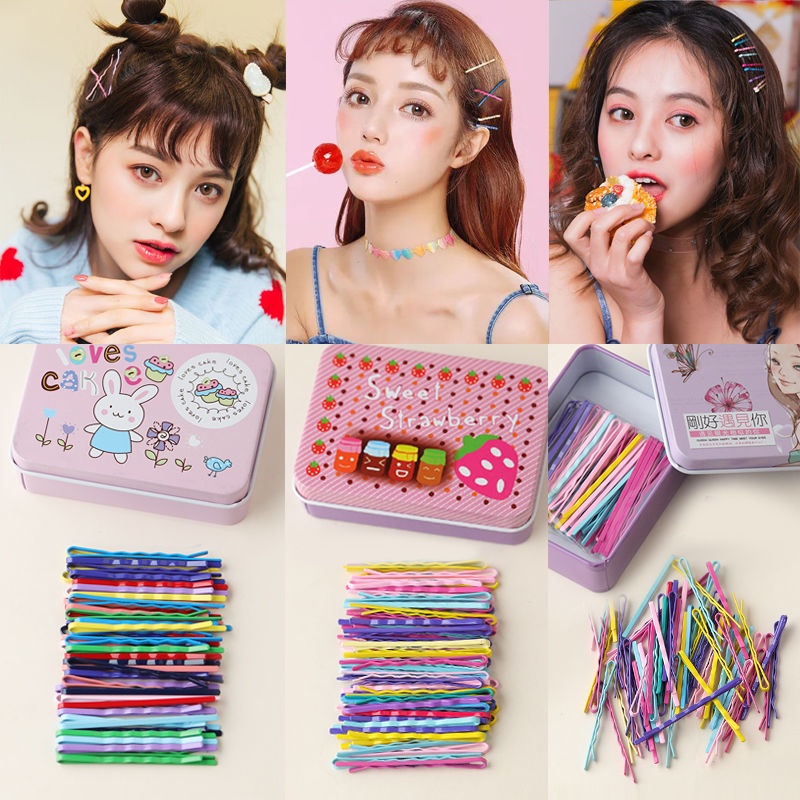 🌈Loạt Cầu Vồng 🌈 Kẹp Tóc Màu Kẹo Dễ Thương Phong Cách Hàn Quốc Dành Cho Nữ