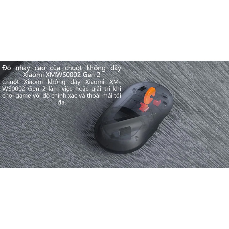 Chuột không dây Xiaomi Gen 2 - Chuột Xiaomi không dây wireless Portable Mouse -Bảo hành 12 tháng