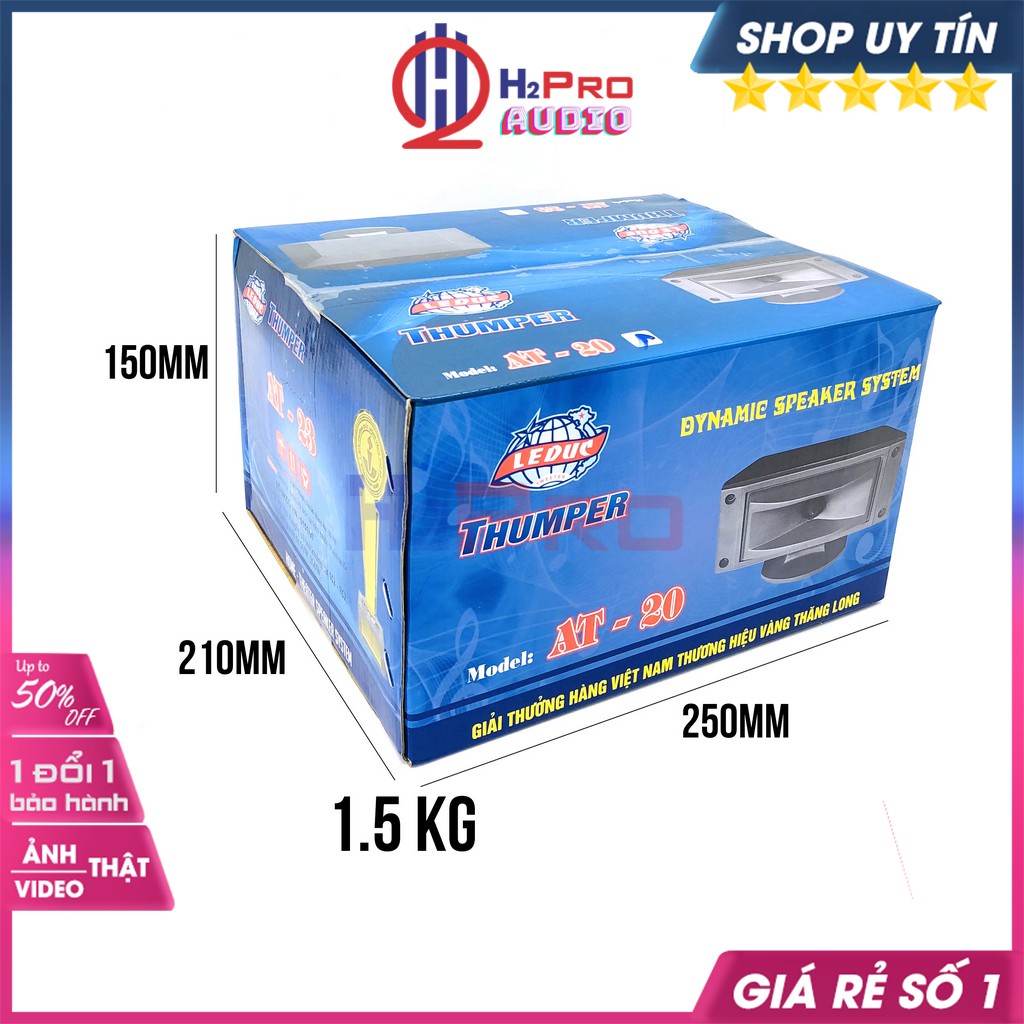 2 Loa Treble Rời Thumper AT20 200W Chính Hãng, Loa Siêu Tép Tiếng Treble Sáng, Nghe Hay, H2Pro Hàn Sẵn Tụ-H2Pro Audio