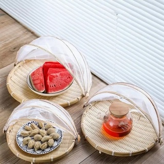 Lồng bàn mây tre đan, kích thước d30 d36 d40, decor