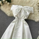 Đầm Dạ Hội Trễ Vai Thắt Dây Lưng Sang Trọng Thời Trang Nữ STclothing
