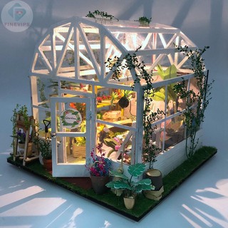 Mô hình nhà gỗ DIY Cửa hàng hoa (Robotime) Full mika