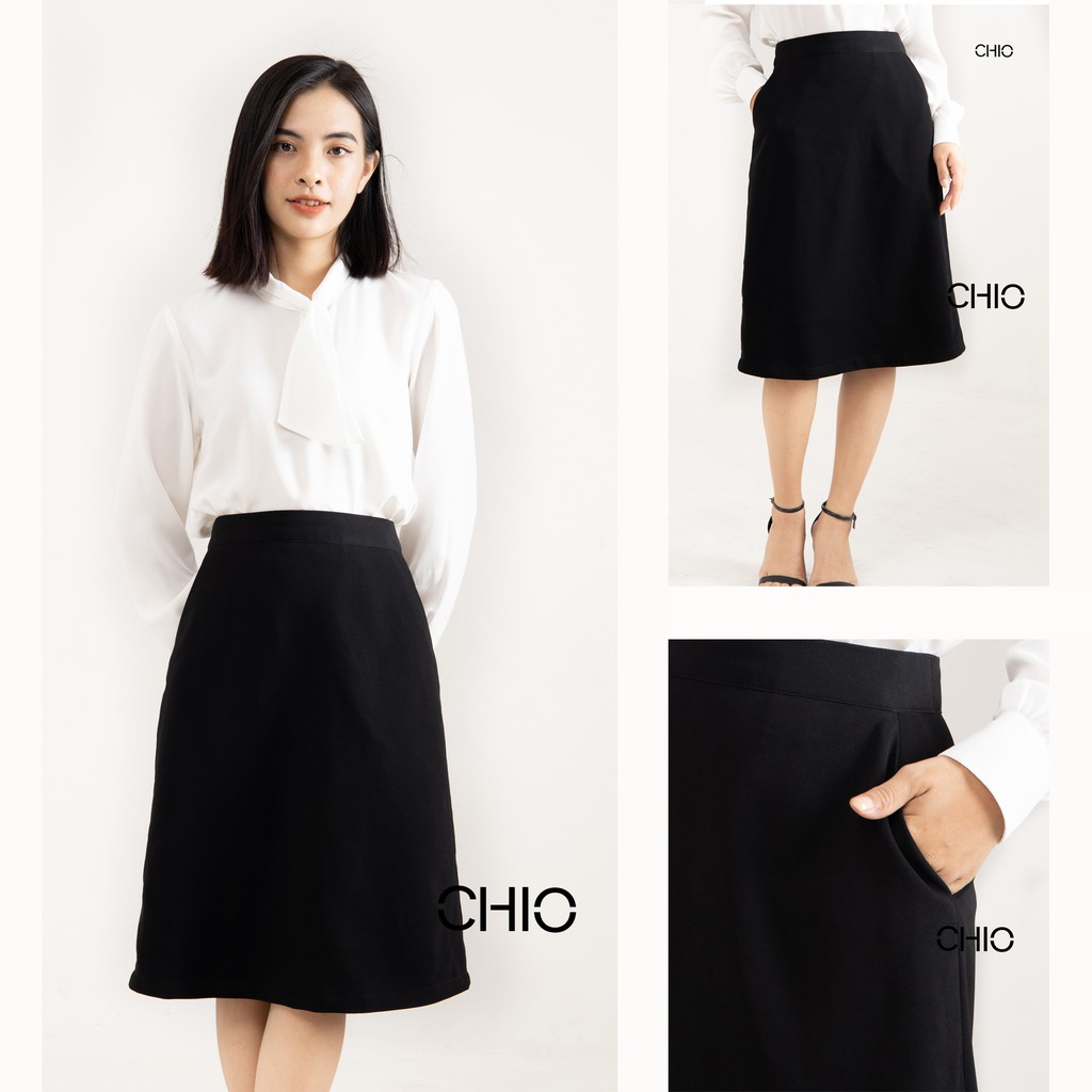 Chân váy công sở 2 lớp CHIO form chuẩn chữ A chất liệu cao cấp không nhăn không ra màu không xù lông,đủ size | BigBuy360 - bigbuy360.vn