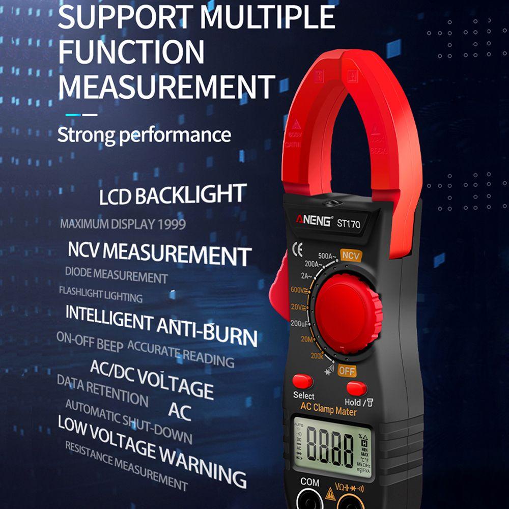 Vạn Năng Kế Kỹ Thuật Số Dạng Kẹp 1999 Hz NCV Ohm 500A AC