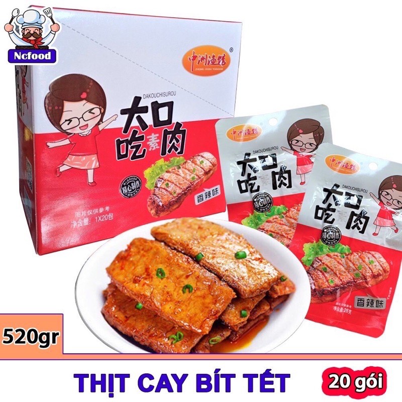 [Mã 267FMCGSALE giảm 8% đơn 500K] 1 HỘP 20 GÓI THỊT NƯỚNG BBQ (1 gói 26gr) | BigBuy360 - bigbuy360.vn