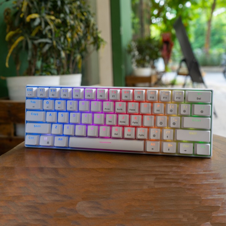 Bàn phím cơ Bluetooth E-Dra EK361W RGB LED I BH 24T Chính hãng Toàn Quốc I Gaming BT Keyboard EDRA EK361 Black/White | WebRaoVat - webraovat.net.vn