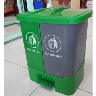 Thùng rác 2 ngăn 40 lít / Thùng rác phân loại