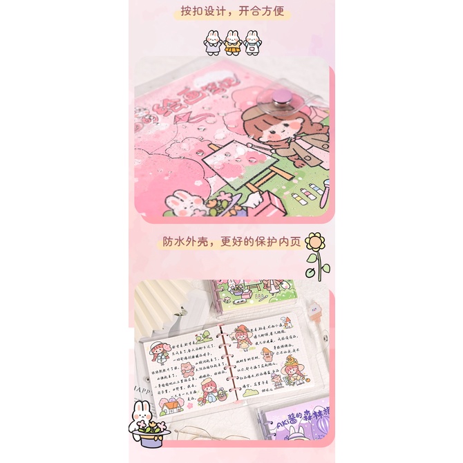 Sổ Tay Ghi Chú Bìa Giấy Abu Hình Vuông Dễ Thương