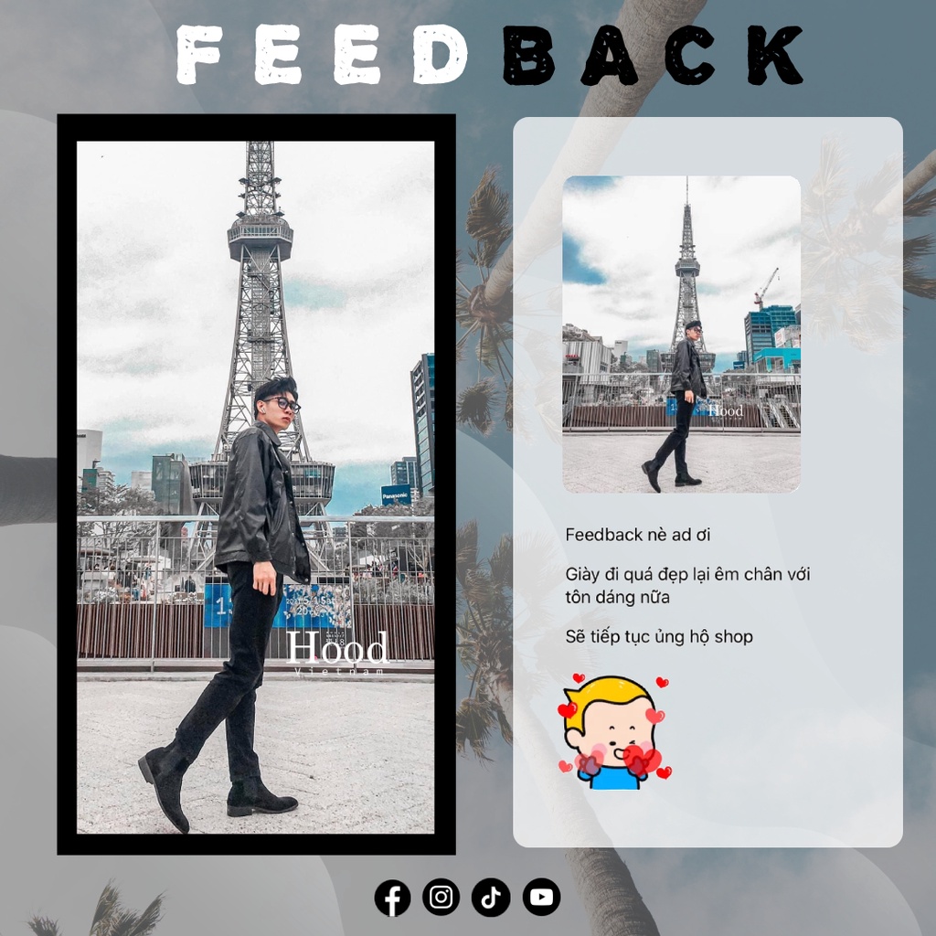 Giày Chelsea Boot Classic - Da bò lộn nguyên tấm - Đế phíp gỗ - Bảo hành 12 tháng Hood HoodVN | BigBuy360 - bigbuy360.vn