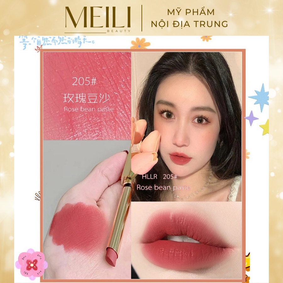 [HOT] Son Thỏi Căng Mọng Môi HLLR Lips Lâu Trôi Lên Màu Nhanh Dưỡng Ẩm Không Khô Môi - Meili Beauty