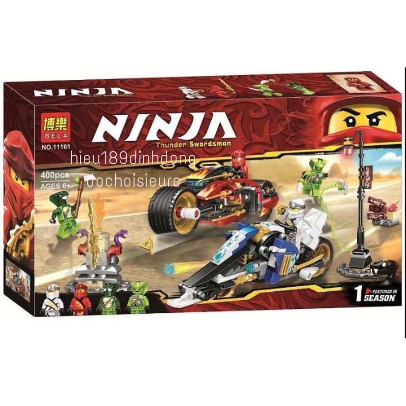 Lắp ráp xếp hình Lego Ninjago Movie 70667 Bela 11161 Lepin 06095: Xe Của Kai và Zane