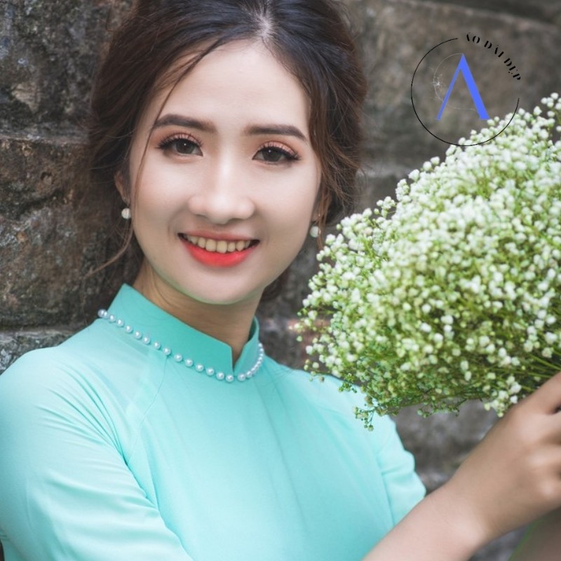 Áo Dài Truyền Thống - Áo Dài Trơn Chất Liệu Chiffon Màu Xanh Ngọc ADV12