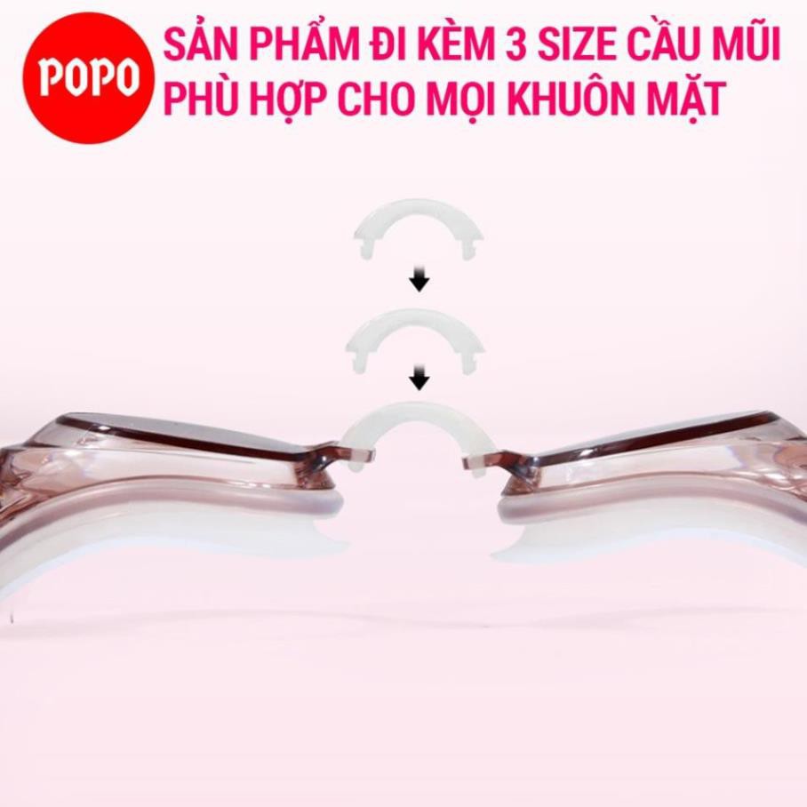 Kính bơi cận người lớn nam nữ trẻ em 5100 POPO kiếng bơi có độ cận thị từ 1.5 độ đến 8.0 độ chống UV