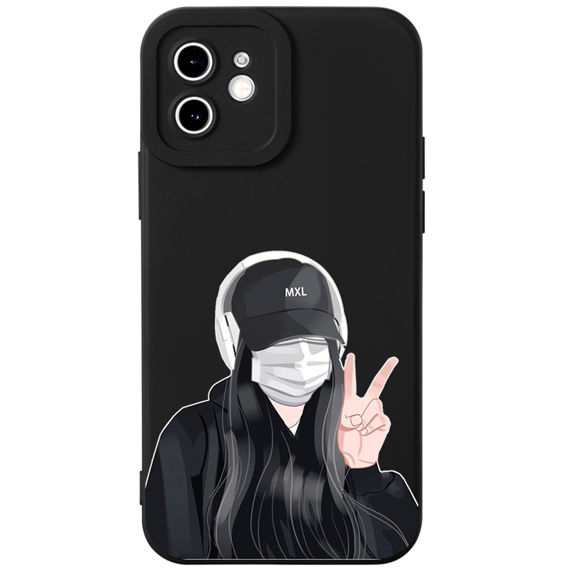 Ốp lưng GUMAN hình nam nữ cặp đôi dễ thương đẹp cho iPhone 14 13 12 11 Pro Max SE 2020 X XR XS 8 7 ip 6S 6 Plus kute XYB695