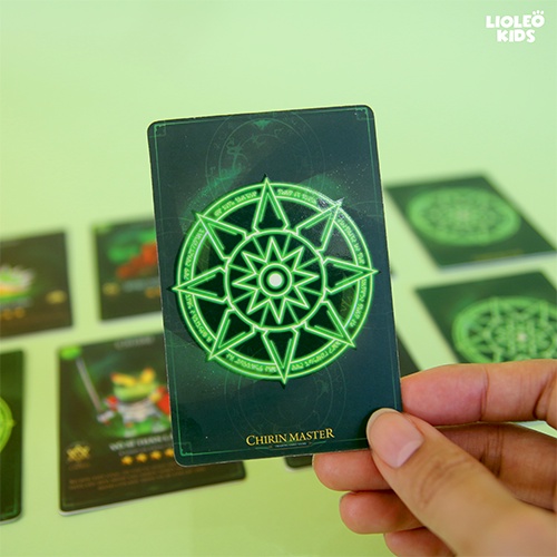 Bộ thẻ bài Lioleo Kids hệ cây- Chirin master màu xanh lá
