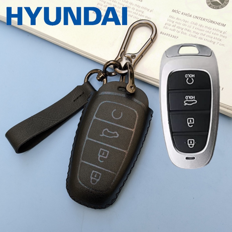 Bọc Chìa Khóa Hyundai Tucson,Hyundai Santafe khâu tay (HM Móc D)