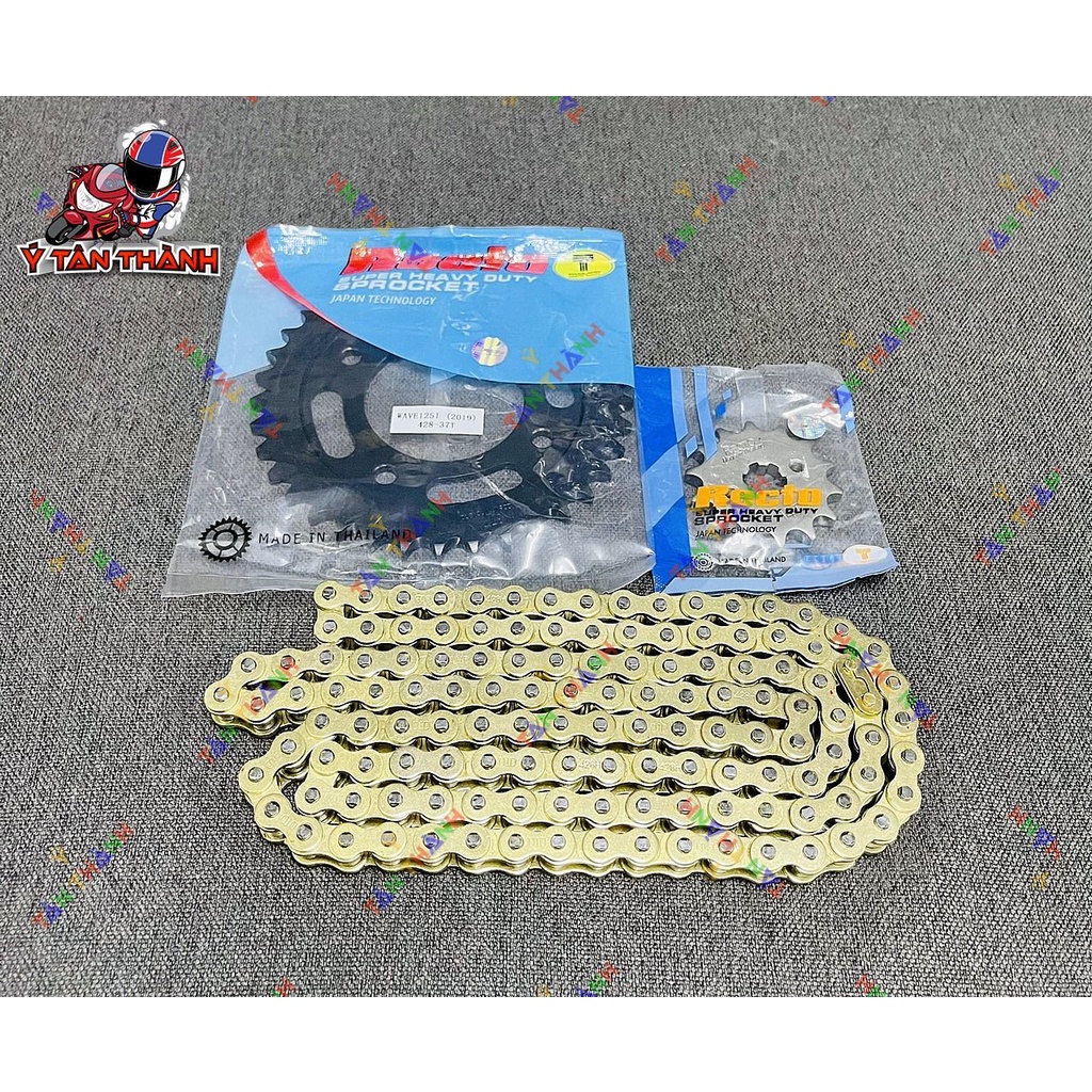 nhông sên đĩa recto xe wave A 2019 MS 207