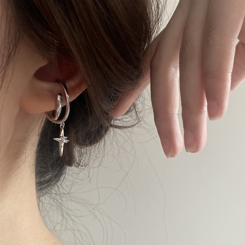 Thiết Kế Kẹp Xương Tai Không Cần Lỗ Tai Ngôi Sao Nhỏ Đơn Giản ins