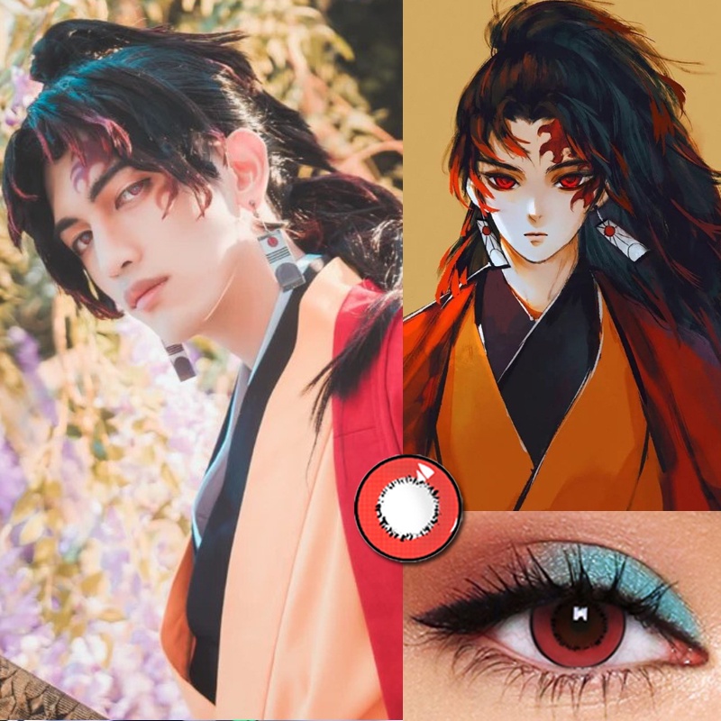 Cặp kính áp tròng màu JEWELENS  hóa trang nhân vật Demon Slayer