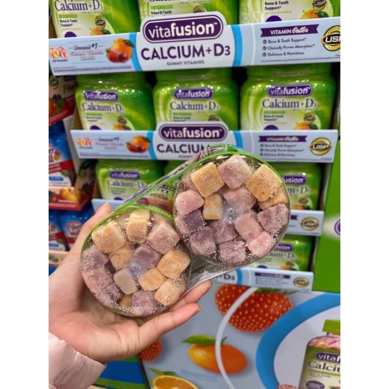 SET 2 HỘP KẸO DẺO VITAFUSION CALCIUM + D3 500MG + 25MCG