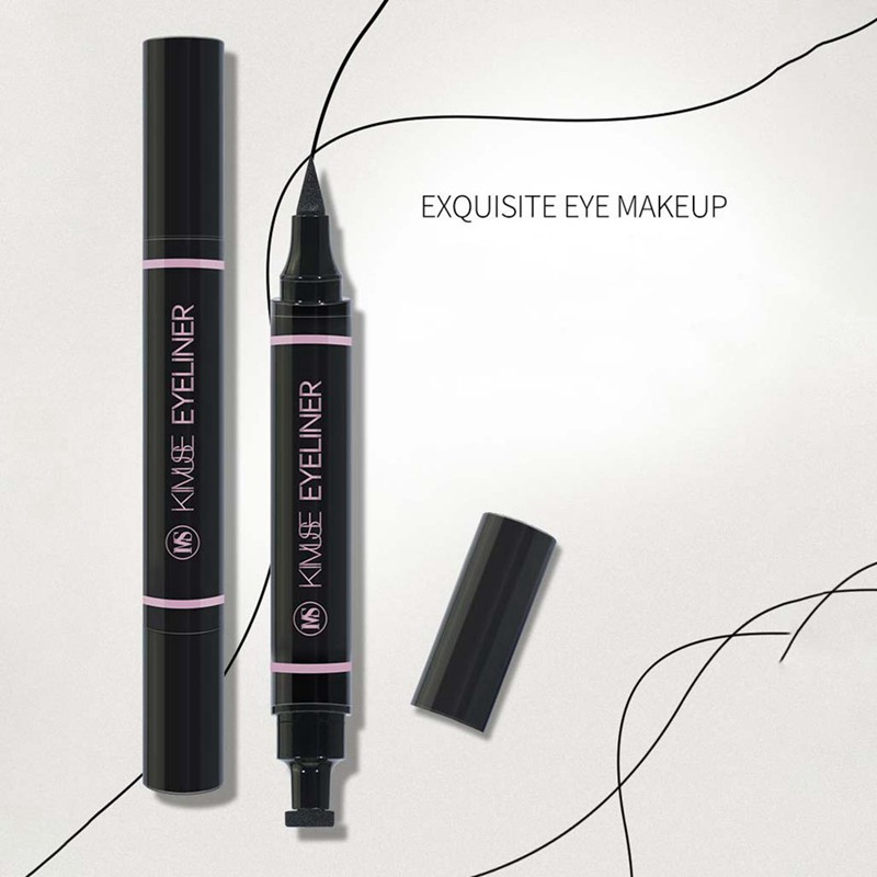KIMUSE 2 Pcs Double-Ended Stamp Liquid Eyeliner Pencil Triple-cornered Seal Black Super Waterproof Cosmetic | BigBuy360 - bigbuy360.vn