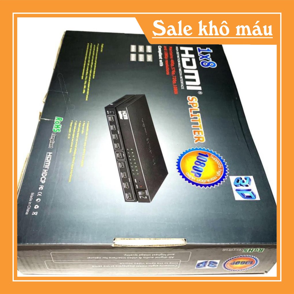 Bộ chia 1 ra 8 chính hãng (Xả Kho) Bộ chia HDMI 1/8  ĐẢM BẢO CHẤT LƯỢNG.BCH3 .c