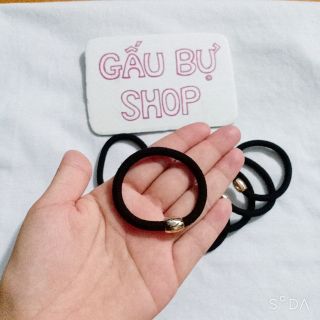 Set 10 sợi dây cột tóc đen trơn