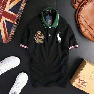 Áo Thun Nam Tay Ngắn Polo Có Cổ AT24 Tay Bo, Ngực Thêu Logo Siêu Chất
