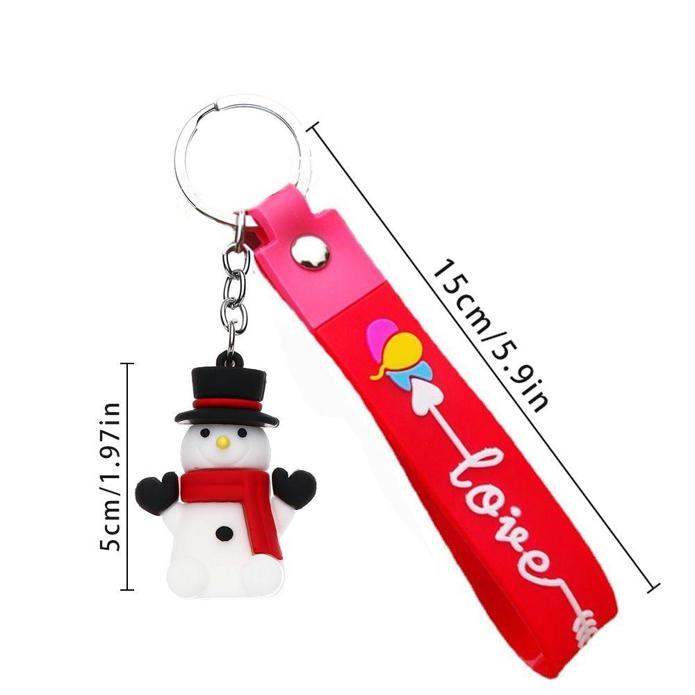 Móc Khóa Hình Ông Già Noel / Người Tuyết Hoạt Hình Trang Trí Cây Thông Giáng