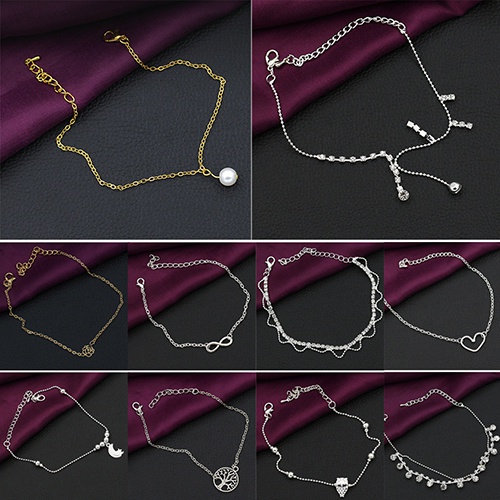 Lắc chân bằng hợp kim nhiều kiểu tạo hình độc đáo thời trang cho nữ