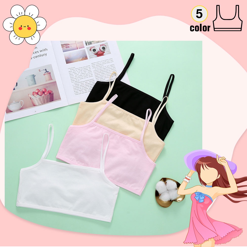 Áo lót vải cotton Không Tay Cho Bé Gái 7-10 Tuổi