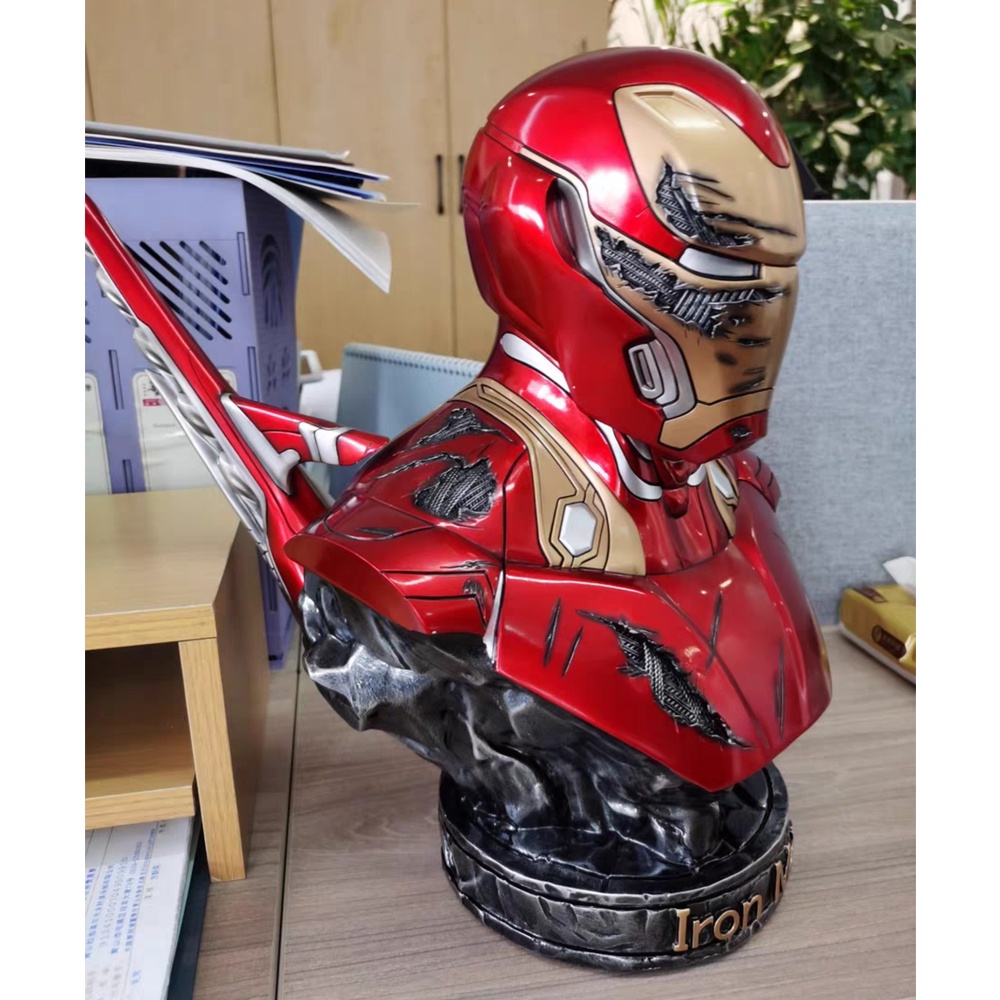 (Hàng có sẵn) Mô hình tượng bán thân Iron Man Mk50 Damage cao cấp tỉ lệ 1/2