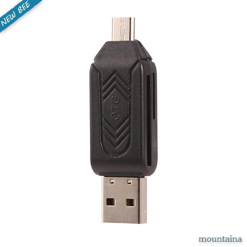 Đầu Đọc Thẻ Nhớ Micro Usb Otg Tf T-Flash Bằng Abs Màu Đen Cho Điện Thoại / Pc