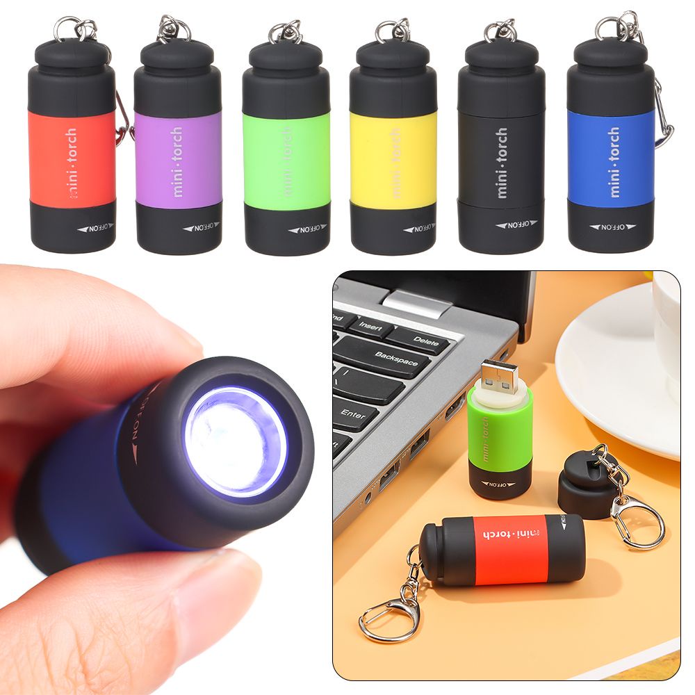 1 Đèn pin mini bỏ túi chống thấm nước có cổng sạc USB