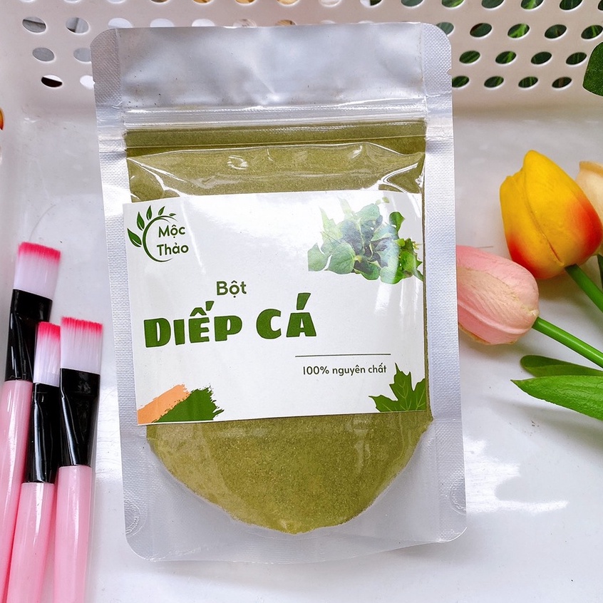 Bột Diếp Cá sấy lạnh 100% Organic , Mặt nạ diếp cá hữu cơ giảm mụn, trắng da, mờ thâm sạm