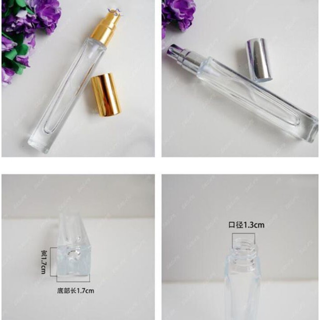 ( 10k+/ lọ) Combo 51 +2 Chai chiết nước hoa 10ml trụ Thủy tinh  12.5cm