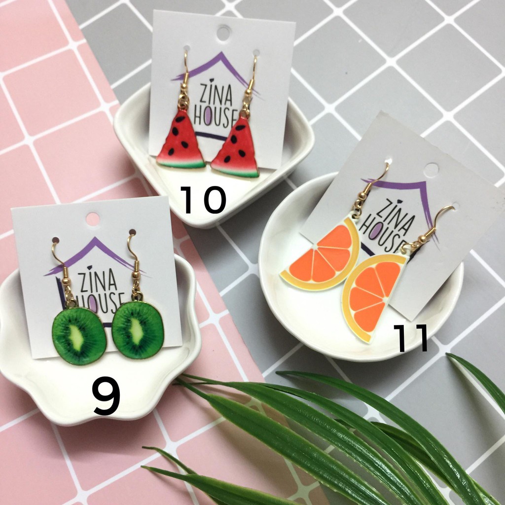 Khuyên tai hoa quả tropical
