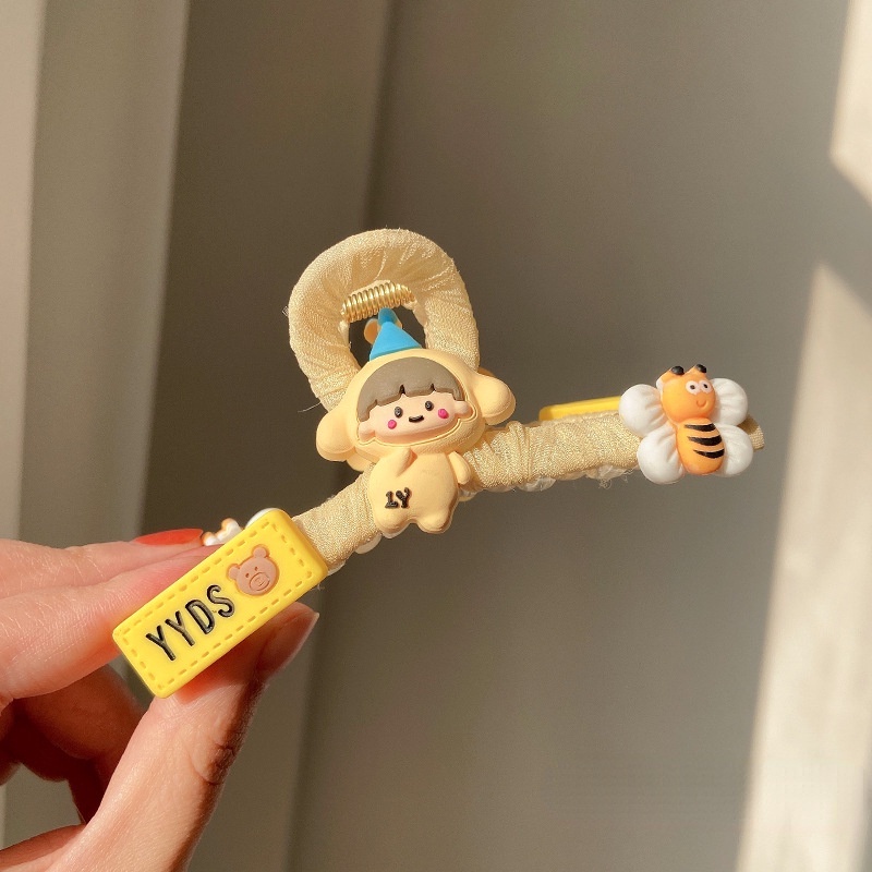 Kẹp Tóc Vải Hình Cá Mập Hoạt Hình Dễ Thương