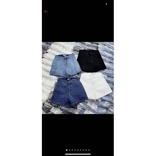 Quần đùi bò, quần short jeans cạp cao gen bụng big size sẵn sll