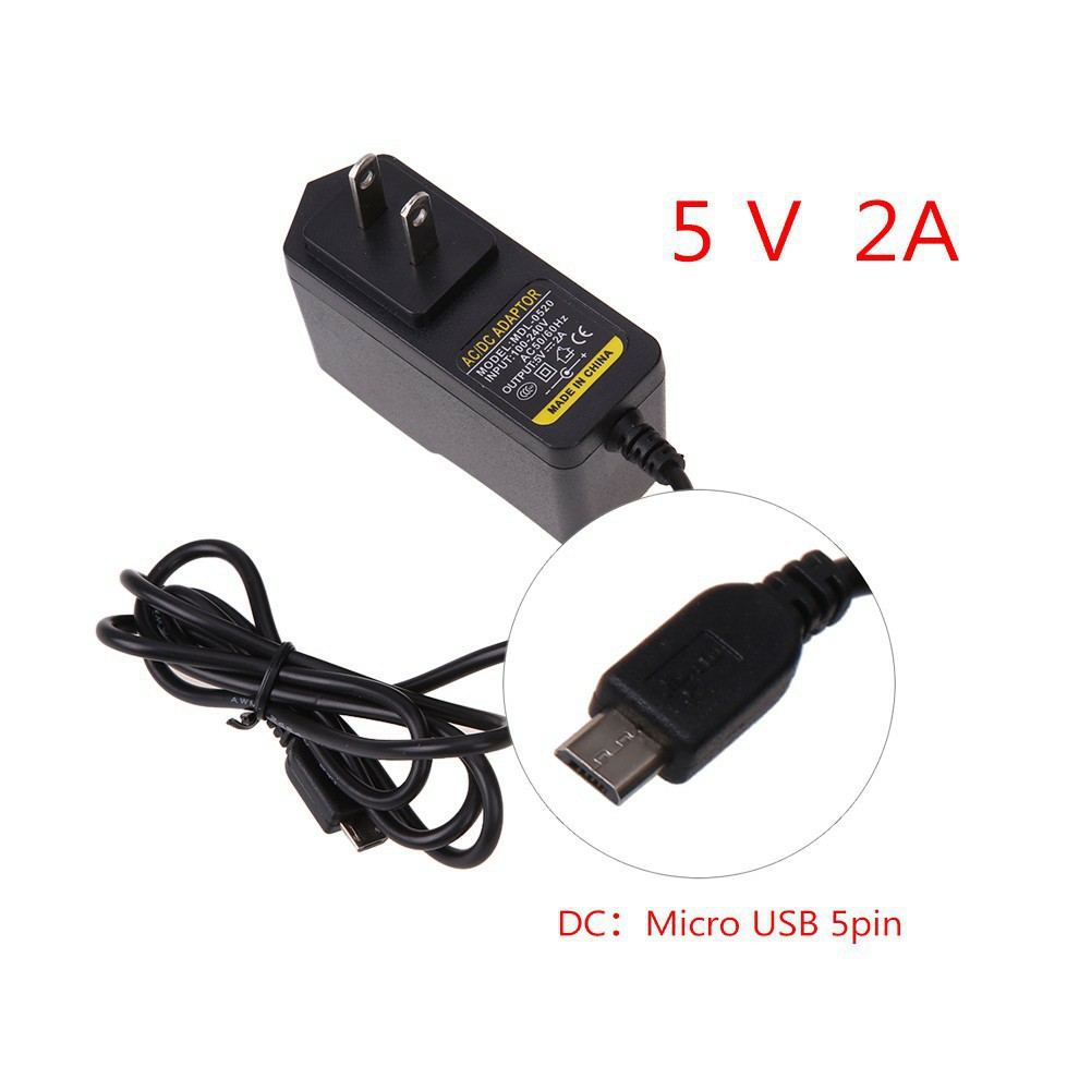 Nguồn Adapter 5V-2A đui kim/đui dẹt- Dùng cho Camera/Tivibox