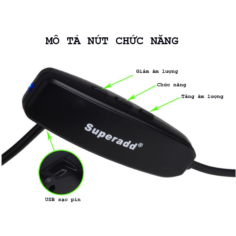 Micro không dây choàng đầu SUPERADD KX62T cho loa trợ giảng, loa kéo và các thiết bị âm thanh