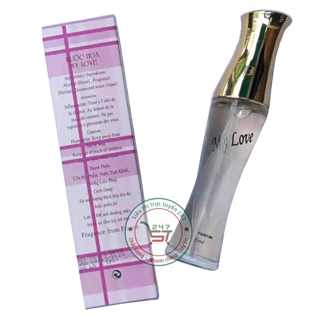 Nước hoa nữ thơm lâu mini chính hãng my love 35ml quyến rũ giá rẻ học sinh