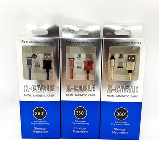 Bộ củ Và Dây Cáp sạc nam châm 360 độ 3 đầu iPhone, Android, Type C