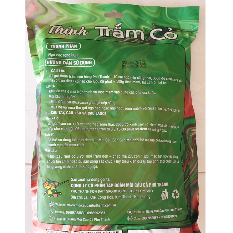 Thính trắm cỏ Phú Thành 1kg / túi