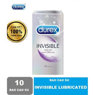 Bao Cao Su Siêu Mỏng Durex Invisible hộp 10 cái