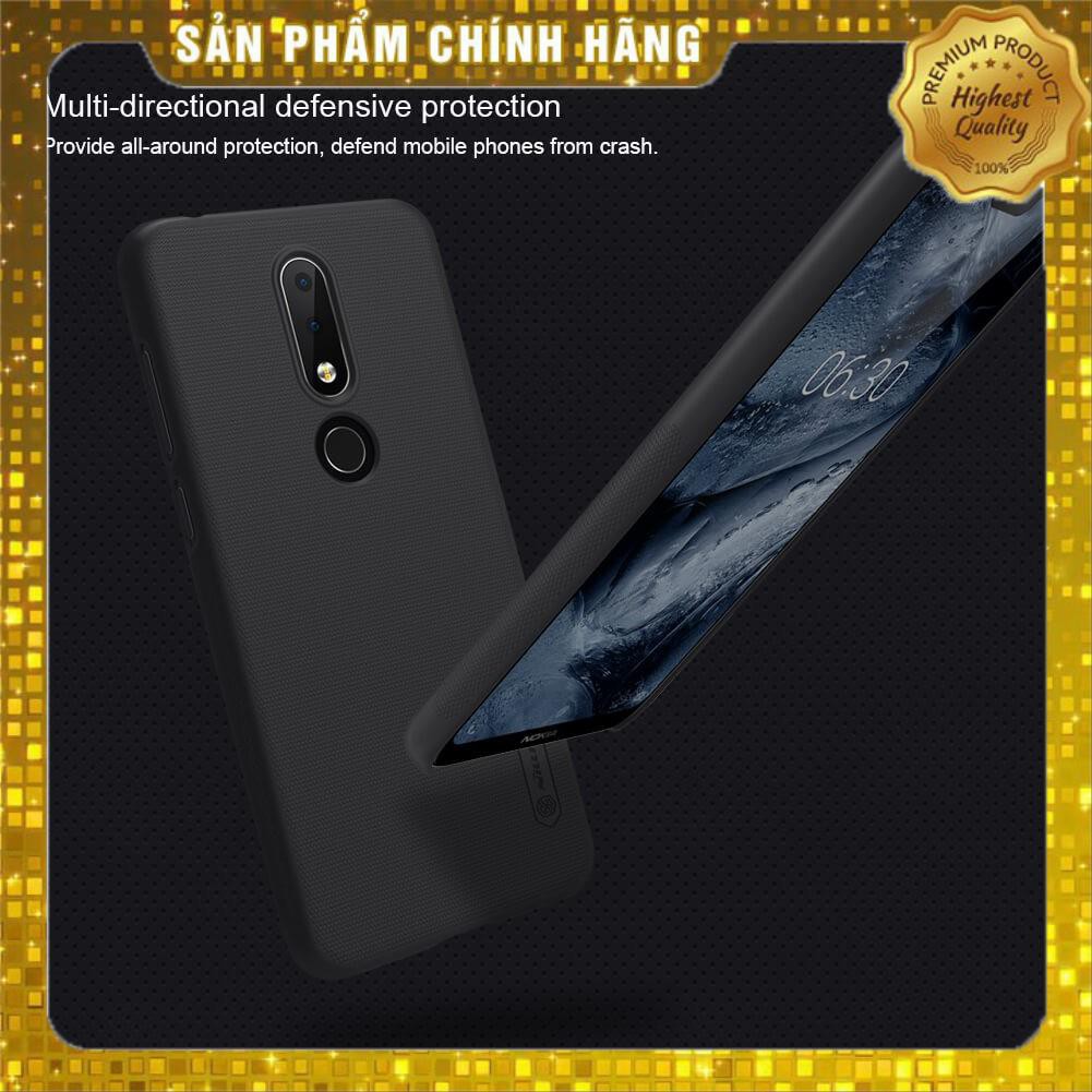 Ốp Lưng Sần chống sốc cho Nokia 6.1 Plus / Nokia X6 hiệu Nillkin (kèm giá đỡ hoặc miếng dán từ tính) - Hàng Chính hãng