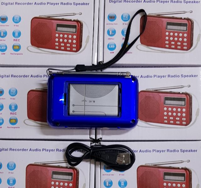 LOA NHỎ L-065 NGHE THẺ NHỚ USB RADIO AM-FM CÓ GHI ÂM